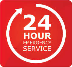 24 hour emergency service logo